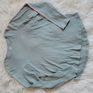 Vineyard Vines Vintage Whale Foil Print Long Sleeve Burnout Tee